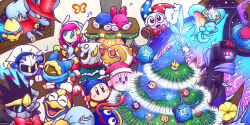  +_+ 2025 armor bandana bandana_waddle_dee blue_bandana blue_cape blue_eyes blue_fire blue_scarf candy candy_cane cape christmas_tree closed_eyes colored_skin daroach efy727 elfilin fake_antlers fire fireplace food genwel_meteonelfilis gooey_(kirby) gordo hat highres horns indoors king_dedede kirby kirby_(series) kirby_air_ride kirby_air_riders kirby_and_the_forgotten_land knuckle_joe lalala_(kirby) lololo_(kirby) long_tongue magolor marx_(kirby) meta_knight morpho_knight_(butterfly) musical_note noir_dedede notched_ear pauldrons pink_hair pink_skin rayman_limbs red_cape red_hat rick_(kirby) rocky_(kirby) santa_hat scarf scarfy shoulder_armor star-crossed_world starman_(kirby) starry_(kirby) susie_(kirby) taranza tongue waddle_doo white_hair yellow_eyes 
