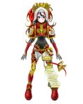  1girl absurdres armor chaos_(warhammer) drawingdeebop hakos_baelz highres hololive hololive_english looking_at_viewer mouse_girl mouse_tail multicolored_hair power_armor red_armor redhead scroll tail virtual_youtuber warhammer_40k 