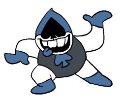  1boy 2019 2d blue_tongue colored_tongue creature deltarune digital_media full_body lancer_(deltarune) legs_apart lowres male male_focus male_only oekaki open_mouth outstretched_arms simple_background solo spade_(shape) squimpus standing tongue tongue_out transparent_background utdr_(toby_fox) 
