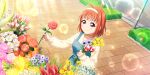 blush dress love_live!_school_idol_festival_all_stars orange_hair red_eyes short_hair takami_chika