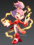  1girl animal_ears artist_name blaze_the_cat burning_blaze cat_ears cat_tail furry furry_female gloves highres jacket looking_at_viewer open_mouth red_footwear red_jacket shoes simple_background smile solo sonic_(series) tail vitoriacampos watermark white_gloves 