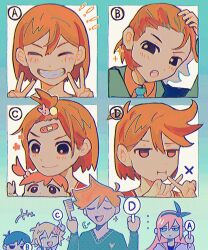  ! !! +++ ... 2girls 4boys alternate_eye_color alternate_hairstyle antenna_hair arm_up aubrey_(faraway)_(omori) aubrey_(omori) bandaid bandaid_on_face bandaid_on_forehead basil_(faraway)_(omori) basil_(omori) black_eyes black_hair black_suit blonde_hair blue_eyes blue_hairband blue_necktie blue_sweater blush bright_pupils brother_and_sister brothers brown_eyes brown_hair closed_eyes closed_mouth collared_shirt dark-skinned_male dark_skin double-parted_bangs double_v flower grin hair_between_eyes hair_bobbles hair_flower hair_ornament hairband hero_(faraway)_(omori) hero_(omori) highres jacket kel_(faraway)_(omori) kel_(omori) long_sleeves looking_at_another looking_at_viewer milkymilkyshark multiple_boys multiple_girls necktie omori open_mouth orange_shirt pink_hair sally_(omori) shirt short_hair siblings sidelocks smile suit sunny_(omori) sweater teeth upper_teeth_only v white_jacket white_pupils x_fingers 