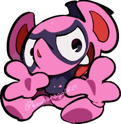  chibi chibi_only colored_tongue commentary_request fangs full_body impidimp kawaanago lowres open_mouth pointy_ears pokemon pokemon_(creature) pokemon_focus purple_tongue smile solo tongue tongue_out transparent_background twitter_username 