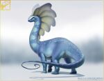  artist_name aurorus commentary dinosaur english_commentary fredward95 full_body highres no_humans pokemon pokemon_(creature) realistic shadow solo tail watermark web_address 