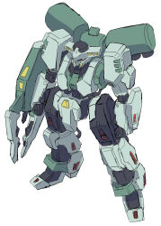  absurdres beam_cannon beam_rifle bolinoak_sammahn commentary_request energy_gun gundam highres hizumi_ms mecha mecha_focus mobile_suit no_humans one-eyed original red_eyes redesign robot science_fiction shield titans_(gundam) weapon white_background zeta_gundam 