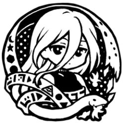  1girl closed_mouth commentary_request dress greyscale hair_between_eyes long_hair long_hair_between_eyes looking_at_viewer lowres monochrome ribbon_around_body sleeveless sleeveless_dress snake socha solo touhou turtleneck turtleneck_dress upper_body yuiman_asama 
