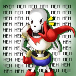  1:1 1boy 2015 2d armor artist_name blue_shorts blurry blurry_background boots cape commentary cowboy_shot digital_media english_commentary gloves hand_on_own_hip hand_up humanoid index_finger_raised male_focus male_only monster monster_boy open_mouth papyrus_(font) papyrus_(undertale) red_boots red_cape red_gloves shorts signature simple_background skeleton solo supersunny08 teeth text text_background undead undertale utdr_(toby_fox) vignetting white_armor white_background 