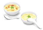  absurdres bowl food food_focus highres no_humans original simple_background soup spoon still_life user_tpfu5775 white_background 