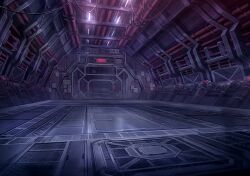  blue_archive cable ceiling_light cool_colored door fluorescent_lamp game_cg hallway indoors industrial_pipe machine metal_floor no_humans non-web_source official_art perspective purple_theme scenery science_fiction self-datamine 