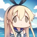  ai-assisted chibi face_of_the_people_who_sank_all_their_money_into_the_fx_(meme) kantai_collection meme merrytail shimakaze_(kancolle) 
