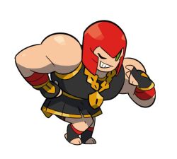  1girl ;) bare_shoulders biceps black_gloves black_shirt black_skirt chain chain_necklace chibi fingerless_gloves full_body gloves gold_chain gold_necklace green_eyes grin hand_on_own_hip jewelry kurokitsune283 leaning_forward lock looking_at_viewer male_focus marisa_(street_fighter) muscular muscular_female muscular_male necklace one_eye_closed padlock pleated_skirt pointing pointing_at_self red_hair shirt short_hair simple_background skirt sleeveless smile solo standing stirrup_legwear street_fighter street_fighter_6 toeless_legwear transparent_background white_background 