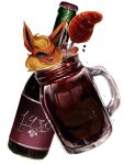  alpha_transparency chibi drink flareon food highres mothman1930 non-web_source pokemon self-upload soda 