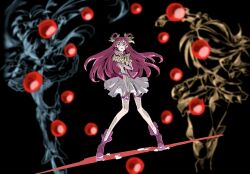  3girls arm_warmers bike_shorts black_background bow brooch commentary_request cure_black cure_dream cure_white dutch_angle frilled_skirt frilled_sleeves frills futari_wa_precure hair_bow hair_rings hand_on_own_arm highres injury jewelry kibou_no_chikara_~otona_precure_'23~ legs_apart lineart long_hair looking_at_viewer magical_girl miniskirt misumi_nagisa multiple_girls open_mouth orb pink_eyes pink_hair pink_shirt pink_shoes pink_shorts precure running shirt shoes short_hair short_sleeves shorts skirt torn_clothes white_arm_warmers white_skirt wide-eyed yellow_bow yes!_precure_5 yes!_precure_5_gogo! yoshiyama_yuu yukishiro_honoka yumehara_nozomi 