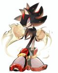  1boy angry aura clenched_hand constricted_pupils full_body furry furry_male gloves male_focus red_eyes shadow_the_hedgehog simple_background solo sonic_(series) standing usa37107692 white_background white_gloves 