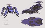  2022 artist_name character_name halo_(series) halo_3 highres mecha multiple_views no_humans reference_sheet robot ruben_menzel scarab_(halo) science_fiction sketch walker 
