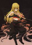  blonde_hair highres japanese_clothes long_hair maou nitroplus soukou_akki_muramasa sword torn_clothes weapon 