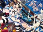  alice alice_in_wonderland dress frills quea;re thigh-highs wallpaper white_rabbit 