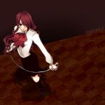  bow epee ichiko kirijou_mitsuru long_hair persona persona_3 rapier red_hair redhead skirt sword weapon 