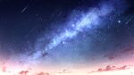  chinese_commentary clouds commentary_request falling_star highres night no_humans original outdoors rune_xiao scenery signature sky star_(sky) starry_sky still_life 