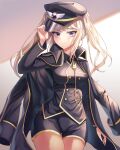  1girl absurdres black_jacket black_shirt black_shorts highres jacket long_hair looking_at_viewer maplestory orchid_(maplestory) progameer789 shirt shorts solo thighs twintails violet_eyes 