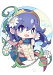  blue_hair chibi fire_emblem fire_emblem_heroes flower lucina_(fire_emblem) ryoto_soukyuu tiara white_flower 