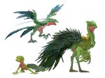  evolutionary_line feathered_wings grovyle highres mannimarcos no_humans pokemon pokemon_(creature) sceptile standing treecko white_background wings yellow_eyes 