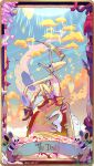  1boy adventure_time bag bee bug clouds death_(adventure_time) death_(tarot) english_text flower hat highres holding holding_scythe holding_weapon jezz_mons_art male_focus outdoors pants scythe shirt shoulder_bag sitting skull sky solo tarot weapon white_flower white_pants white_shirt 