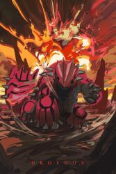  absurdres black_sclera claws colored_sclera groudon highres no_humans pokemon pokemon_(creature) pokemon_focus pokemon_omega_ruby_and_alpha_sapphire pokemon_ruby/sapphire/emerald sharp_teeth spikes teeth trou_blanc 