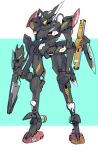  absurdres assault_visor cable clenched_hand full_body gundam gundam_00 highres mecha mobile_suit ni~tsu_kashi no_humans original robot science_fiction sketch standing 