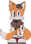  1boy animal_ears animal_nose blue_eyes body_fur brown_capelet brown_headwear capelet closed_mouth digimin fedora fox_boy fox_ears fox_tail full_body furry furry_male gloves hands_on_own_hips happy hat looking_at_viewer male_child male_focus mini_hat multiple_tails non-web_source official_art plaid_capelet red_footwear shoes simple_background smile socks solo sonic_(series) standing tail tails_(sonic) the_murder_of_sonic_the_hedgehog transparent_background two-tone_fur two_tails white_fur white_gloves white_socks yellow_fur 