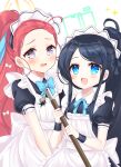  &lt;key&gt;_(robot)_(blue_archive) 2girls apron aris_(blue_archive) aris_(maid)_(blue_archive) black_dress black_hair blue_archive blue_bow blue_bowtie blue_eyes blue_ribbon blush bow bowtie broom dress forehead frilled_apron frills green_halo hair_pulled_back halo highres holding holding_broom maid maid_apron maid_headdress multiple_girls neck_ribbon official_alternate_costume open_mouth parted_lips ponytail puffy_short_sleeves puffy_sleeves redhead ribbon shikito short_sleeves sidelocks sparkle tearing_up violet_eyes white_apron wrist_cuffs yellow_halo yuzu_(blue_archive) yuzu_(maid)_(blue_archive) 
