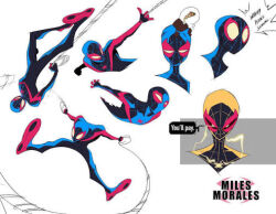  1boy animal_print bodysuit character_name kevin_shah male_focus marvel multicolored_bodysuit print_bodysuit red_bodysuit silk simple_background solo spider-man_(miles_morales) spider-man_(series) spider-verse spider_print spider_web spider_web_print superhero_costume swinging_on_web two-tone_bodysuit 