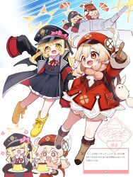  >_< +_+ 2girls :d ^_^ absurdres black_dress black_hat blonde_hair blue_archive blue_shoes blush bow closed_eyes commentary_request crossover dodoco_(genshin_impact) dress drooling full_body genshin_impact hair_between_eyes halo hat hat_bow highres holding holding_plate holding_spoon ibuki_(blue_archive) jumpy_dumpty klee_(genshin_impact) long_hair long_sleeves marshmallow_(site) military_vehicle motor_vehicle mouth_drool multiple_girls newsboy_cap oishii_sasa on_tank open_mouth outstretched_arm pink_bow plate pointing red_dress red_eyes red_hat shoes sleeves_past_fingers sleeves_past_wrists smile spoon tank white_background xd yellow_eyes yellow_halo yellow_shoes 