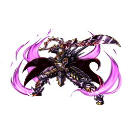  1boy armor artist_request black_armor breastplate cape commentary couter crotch_plate cuirass cuisses energy english_commentary fighting_stance full_armor full_body game_asset gauntlets gold_trim grand_summoners greaves helmet holding holding_sword holding_weapon huge_weapon legs_apart male_focus official_art pauldrons poleyn red_cape regulus_(grand_summoners) rerebrace sabaton shoes shoulder_armor simple_background solo spiked_armor spiked_helmet spiked_pauldrons spiked_shoes spiked_tassets spikes sword tassets third-party_source transparent_background visor_(armor) weapon 