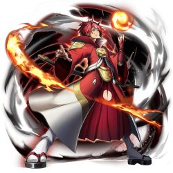  1boy artist_request aura benimaru_(tensura) black_horns black_nails bridal_gauntlets check_clothing clothing_request coat dark_aura dust_cloud fire from_side full_body game_asset grand_summoners hair_between_eyes horns japanese_clothes katana looking_at_viewer male_focus messy_hair multicolored_coat official_art oni open_clothes open_coat pyrokinesis red_bridal_gauntlets red_coat red_eyes red_hair sandals sheath sheathed short_hair simple_background socks solo standing sword tabi tensei_shitara_slime_datta_ken third-party_source transparent_background v-shaped_eyebrows weapon white_coat white_socks yellow_coat zouri 