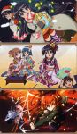  christmas kimono konoe_fumina sakai_yuuji seifuku shakugan_no_shana shana thigh-highs wilhelmina_carmel yoshida_kazumi 