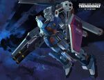  beam_rifle earth_federation_space_forces energy_cannon energy_gun english_text firstw1 full_armor_gundam gundam gundam_thunderbolt machinery mecha milky_way mobile_suit nebula no_humans realistic robot science_fiction shield space star_(sky) starry_background title weapon 