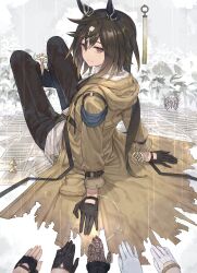  6+girls absurdres animal_ears arm_support black_gloves black_hair brown_eyes brown_hair coat commentary_request dream_journey_(reminder_of_dreamland)_(umamusume) dream_journey_(umamusume) ear_covers elbow_gloves fenomeno_(black_flames_of_the_righteous_spirit)_(umamusume) fenomeno_(umamusume) fingerless_gloves gloves goggles goggles_around_neck gold_ship_(red_strife)_(umamusume) gold_ship_(umamusume) hair_between_eyes highres horse_ears horse_girl lace lace_gloves long_hair multicolored_hair multiple_girls nakayama_festa_(shichuukyuukatsu)_(umamusume) nakayama_festa_(umamusume) orfevre_(control)_(umamusume) orfevre_(umamusume) oshiri_seijin pants shirt sitting smile solo_focus stay_gold_(sunlit_outsider)_(umamusume) stay_gold_(umamusume) stay_gold_clan_(umamusume) umamusume white_hair white_shirt wrist_belt yellow_coat 