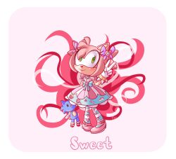  amy_rose dress female furry hair_bow hedgehog lolita_fashion pikoreto plushie sonic_(series) sweet_lolita 