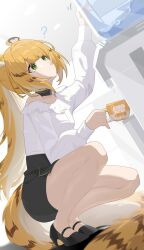 1girl animal_ears ju_fufu long_hair office_lady tiger_ears tiger_girl tiger_tail zenless_zone_zero