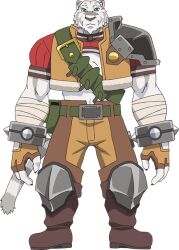  1boy animal_ears archived_source armor artist_request bandaged_arm bandages belt blue_eyes boots brown_boots brown_pants claws closed_mouth full_body furry furry_male green_belt knee_armor knee_boots looking_at_viewer male_focus mercenary_(zero_kara_hajimeru_mahou_no_sho) official_art pants second-party_source shoulder_armor simple_background solo spiked_cuffs standing tachi-e tail tiger tiger_boy tiger_ears tiger_stripes tiger_tail transparent_background white_fur white_tiger zero_kara_hajimeru_mahou_no_sho 