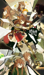  >:) 1boy 1girl 2boys 2girls :d ^_^ animal_ear_fluff animal_ears arm_shield armor armored_boots attacking_viewer ball belt black_dress black_hair black_pants black_shirt blush boots breastplate breasts bridal_gauntlets broken_mirror brown_armor brown_belt brown_dress brown_hair cerberus child chinese_commentary cloak closed_eyes closed_mouth collage collar collared_shirt commentary_request cutting_another's_hair cutting_hair dress eating facing_another full_body fur_trim giving green_cloak green_jacket hair_between_eyes hair_tubes hairdressing high_collar highres holding holding_ball holding_shield holding_sword holding_weapon iwatani_naofumi jacket leather leather_armor leather_boots leather_jacket legendary_shield_(small_shield)_(tate_no_yuusha_no_nariagari) legendary_shield_(tate_no_yuusha_no_nariagari) long_hair long_sleeves looking_ahead looking_at_viewer looking_to_the_side messy_hair metal_arm_cuffs metal_collar metal_hair_tubes metal_wrist_cuffs mirror multiple_boys multiple_girls neck_ribbon no_eyes open_mouth pants pauldrons pinstripe_dress pinstripe_pattern protecting raccoon_ears raccoon_girl raccoon_tail raphtalia raphtalia's_father raphtalia's_mother raphtalia_(young) red_dress red_eyes red_ribbon ribbon shi_yi_er shield shirt short_dress short_hair short_sleeves shoulder_armor slave sleeveless sleeveless_dress small_breasts smile solo_focus straight-on sword tail tanuki tate_no_yuusha_no_nariagari tearing_up thigh_boots torn_clothes torn_dress upper_body v-shaped_eyebrows weapon white_dress white_fur wiping_another's_face yellow_trim zettai_ryouiki 