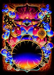 black_border blue_gem blue_skin border claws closed_mouth coin colored_sclera colored_skin crescent crown extra_arms fangs game_asset gem glint gold_coin gold_crown green_gem holding holding_coin holding_crown hoopa hoopa_(unbound) horns jewelery keiji_yano lantern official_art pokemon pokemon_(creature) pokemon_focus pokemon_tcg pokemon_tcg_pocket portal_(object) red_eyes red_gem solo star_(symbol) third-party_source yellow_sclera 