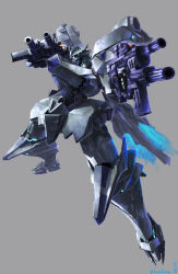 absurdres artist_logo artist_name commentary_request diaos-diaos dual_wielding f-22a_raptor_(muv-luv) full_body glowing glowing_eye grenade_launcher gun highres holding holding_gun holding_weapon legs_apart logo machine_gun mecha mecha_focus muv-luv muv-luv_alternative muvluv no_humans one-eyed_mecha robot science_fiction standing tactical_surface_fighter thrusters twitter_username underbarrel_grenade_launcher weapon