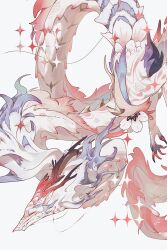  absurdres chilfa_112 claws dragon eastern_dragon highres no_humans oc_x_canon western_dragon white_background 