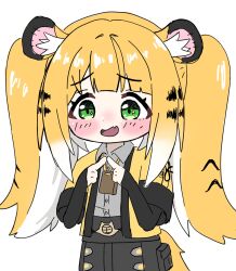 1girl alternate_hairstyle animal_ears ju_fufu long_hair tiger_ears tiger_girl twintails zenless_zone_zero