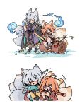  absurdres bug butterfly eight-tailed_fox_nari guardian_tales highres nine_tailed_fox_garam user_fgjn8777 