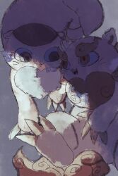  2others chibikemo chiikawa claws commentary_request furry grey_background highres honey_badger kuri_manjuu_(chiikawa) multiple_others nekomanma_3502 shisa_(chiikawa) simple_background 