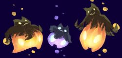  :3 alternate_color animated animated_gif bedupolker blue_background floating frown glowing halloween jack-o'-lantern light_particles no_humans no_lineart official_alternate_color pokemon pokemon_(creature) pokemon_focus pumpkaboo shiny_pokemon simple_background 