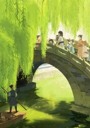  1boy 1girl architecture black_hair book braid bridge chinese_clothes chinese_text cover cover_page double_bun east_asian_architecture english_text fake_cover fake_magazine_cover hair_bun hanfu highres lake lanxi_zhen li_qingning_(the_legend_of_luo_xiaohei) magazine_cover mixed-language_text official_art people pile_of_books river simplified_chinese_text solar_term the_legend_of_luo_xiaohei weeping_willow xuan_li_(the_legend_of_luo_xiaohei) yuban_delanbai 